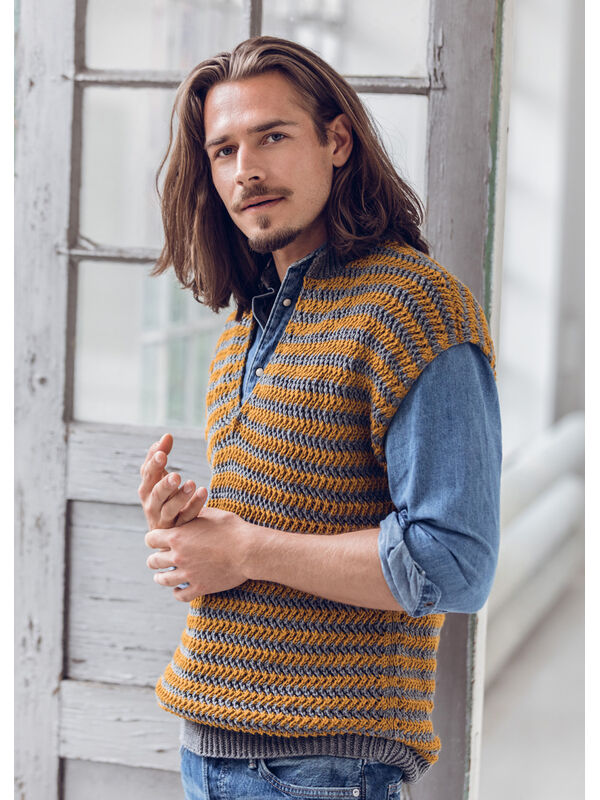 Lana Grossa ЖИЛЕТ Cool Wool Big & Cool Wool Big Melange