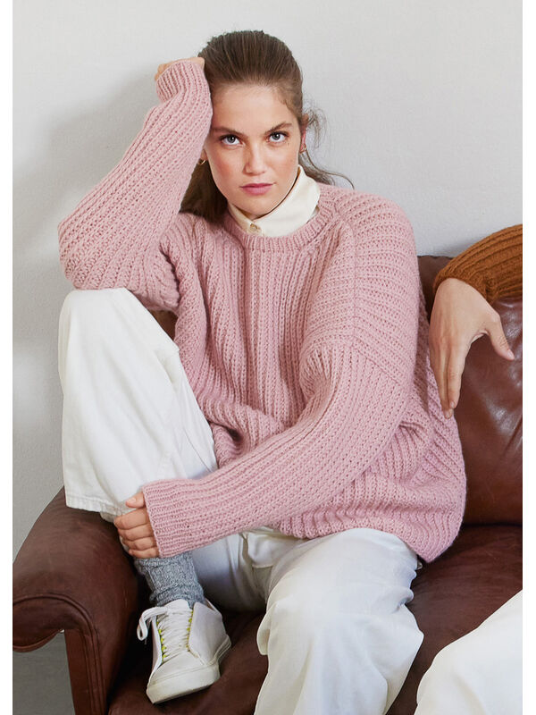 Lana Grossa ПУЛОВЕР С КРУГЛОЙ ГОРЛОВИНОЙ Alta Moda Cashmere 16