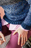 Lana Grossa Мужской пуловер Cool Wool Big uni/melange