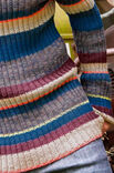 Lana Grossa Мужской пуловер с рукавом реглан Cool Wool uni/print