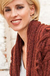 Lana Grossa ЖАКЕТ С УЗОРОМ ИЗ РОМБОВ, ШИШЕЧЕК И ЛИСТОЧК Alta Moda Alpaca