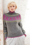 Lana Grossa ПУЛОВЕР С КРУГЛОЙ КОКЕТКОЙ Alta Moda Alpaca