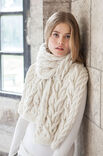 Lana Grossa ШАРФ, СВЯЗАННЫЙ УЗОРОМ С КОСАМИ Alta Moda Cashmere 16