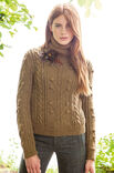 Lana Grossa ПУЛОВЕР С КОСАМИ Alta Moda Alpaca