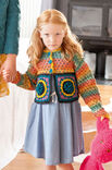 Lana Grossa ДЕТСКИЙ ЖАКЕТ С МОТИВАМИ И УЗОРОМ С ШИШЕЧКАМИ Cool Wool Big Color/Uni/Melange/ Silkhair