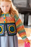 Lana Grossa ДЕТСКИЙ ЖАКЕТ С МОТИВАМИ И УЗОРОМ С ШИШЕЧКАМИ Cool Wool Big Color/Uni/Melange/ Silkhair