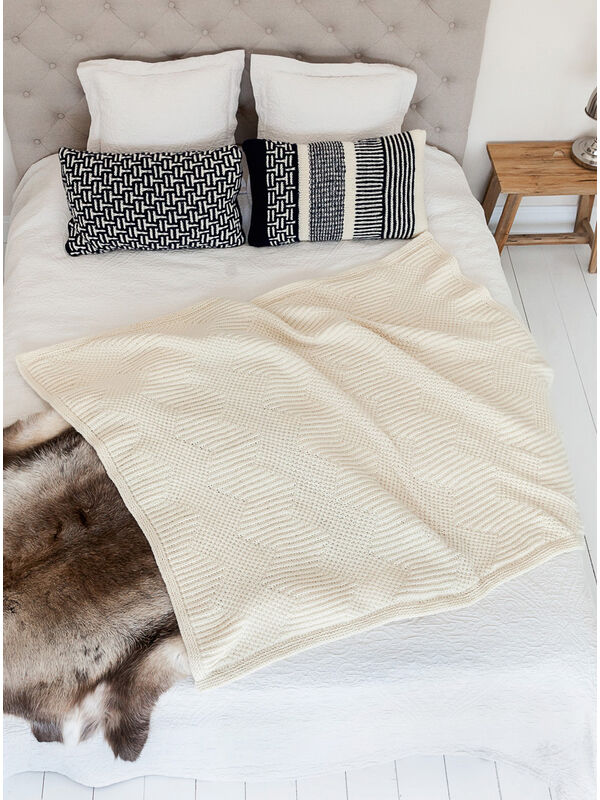 Lana Grossa ПЛЕД, СВЯЗАННЫЙ ЗИГЗАГООБРАЗНЫМ УЗОРОМ Alta Moda Cashmere 16