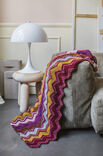 Lana Grossa ПЛЕД, СВЯЗАННЫЙ ЗИГЗАГООБРАЗНЫМ УЗОРОМ Cool Merino