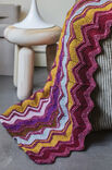 Lana Grossa ПЛЕД, СВЯЗАННЫЙ ЗИГЗАГООБРАЗНЫМ УЗОРОМ Cool Merino