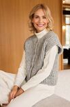 Lana Grossa ЖИЛЕТ, СВЯЗАННЫЙ ПОЛУПАТЕНТНЫМ УЗОРОМ Lala Berlin Lovely Cotton