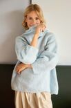 Lana Grossa СВИТЕР РЕГЛАН, СВЯЗАННЫЙ ЛИЦЕВОЙ ГЛАДЬЮ Alpaca Air