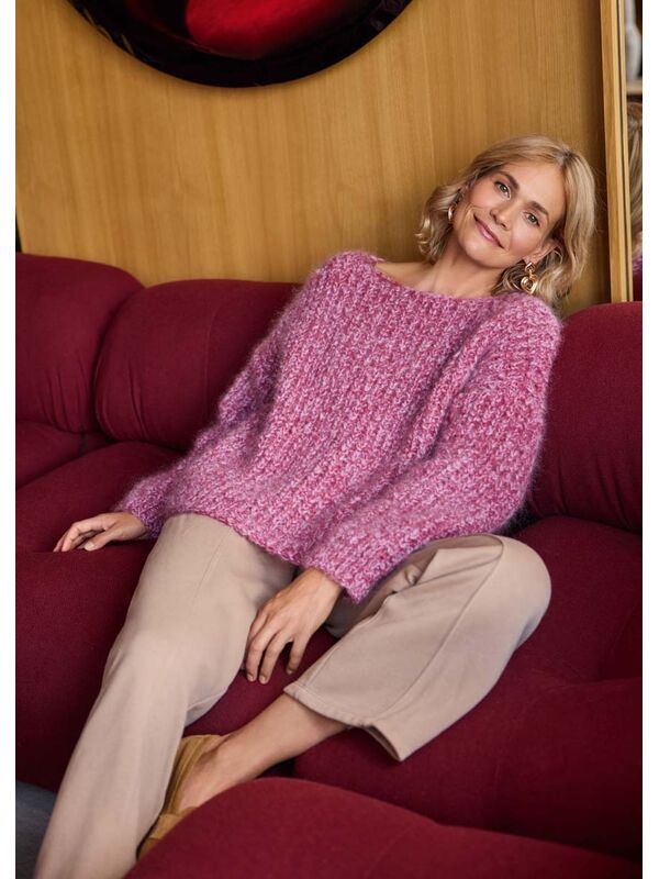 Lana Grossa ДЖЕМПЕР, СВЯЗАННЫЙ ПОЛУПАТЕНТНЫМ УЗОРОМ Mohair Moda
