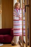 Lana Grossa ПОЛОСАТОЕ ПАЛЬТО, СВЯЗАННОЕ ЛИЦЕВОЙ ГЛАДЬЮ Mohair Moda
