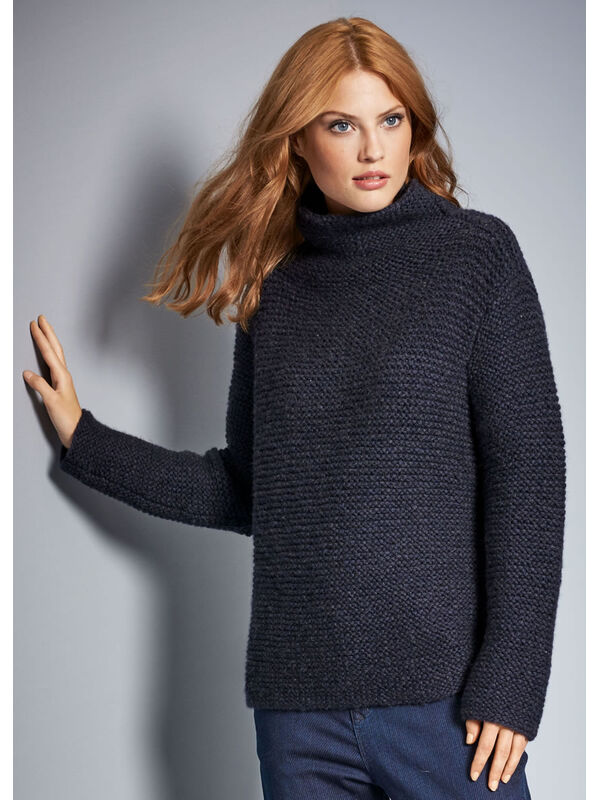 Lana Grossa ПУЛОВЕР ПЛАТОЧНОЙ ВЯЗКИ С ВОРОТ‑ НИКОМ-СТОЙКОЙ Alta Moda Cashmere 16