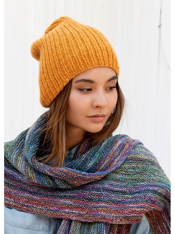 Lana Grossa ШАПКА, СВЯЗАННАЯ РЕЗИНКОЙ Alta Moda Cashmere 16