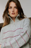 Lana Grossa СВИТЕР С ЦВЕТНЫМИ ПОПЕРЕЧНЫМИ ПОЛОСАМИ Cool Merino & Brigitte No. 2