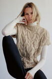 Lana Grossa ПУЛОВЕР БЕЗ РУКАВОВ, СВЯЗАННЫЙ УЗОРОМ С КОСАМИ Natural Alpaca Pelo