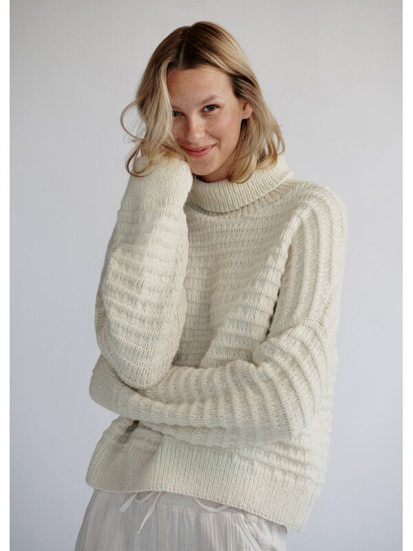 Lana Grossa СВИТЕР С ВОРОТНИКОМ «ГОЛЬФ» Alta Moda Alpaca