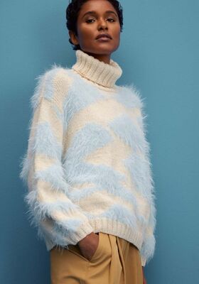 СВИТЕР С ВЫВЯЗАННЫМИ УЗОРАМИ Basta & Alta Moda Alpaca от Lana Grossa