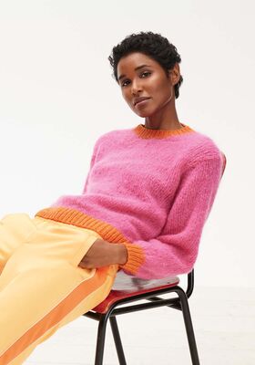 ДЖЕМПЕР, СВЯЗАННЫЙ ЛИЦЕВОЙ ГЛАДЬЮ Cool Merino & Mohair Moda от Lana Grossa