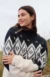 Lana Grossa СВИТЕР, СВЯЗАННЫЙ ЛИЦЕВОЙ ГЛАДЬЮ ЖАККАРДОВЫМИ УЗОРАМИ Lala Berlin Lovely Cotton