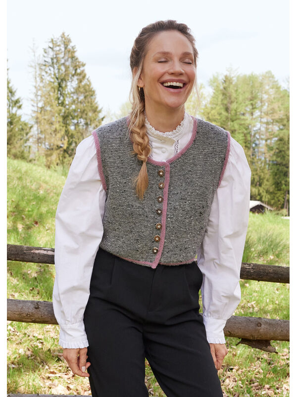 Lana Grossa ЖИЛЕТ Landlust Soft Tweed 180 & Alpina