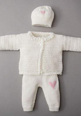 ЖАКЕТ, ШТАНИШКИ, ШАПКА И ПИНЕТКИ Cool Wool Baby от Lana Grossa