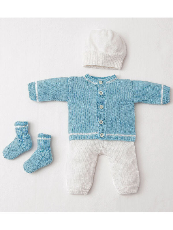 Lana Grossa ЖАКЕТ ШТАНИШКИ, ШАПКА И НОСОЧКИ Cool Wool Baby