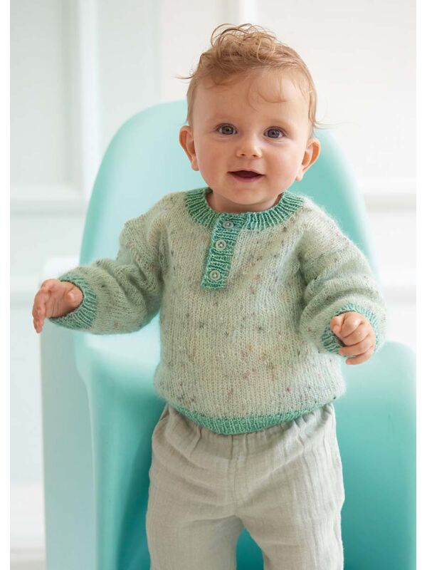Lana Grossa ДЖЕМПЕР Natural Superkid Tweed & Ecopuno