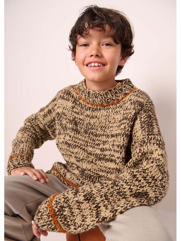 Lana Grossa МЕЛАНЖЕВЫЙ ДЖЕМПЕР Ecopuno & Cool Merino & Cool Merino Bi