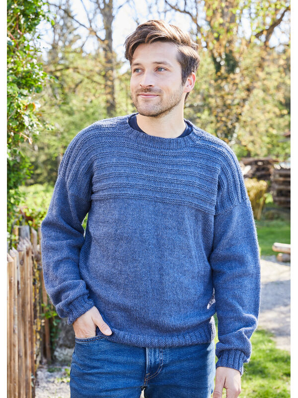 Lana Grossa МУЖСКОЙ ПУЛОВЕР Landlust Alpaka Merino 160