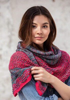 ПЛАТОК Ecopuno Hand-dyed & Ecopuno от Lana Grossa