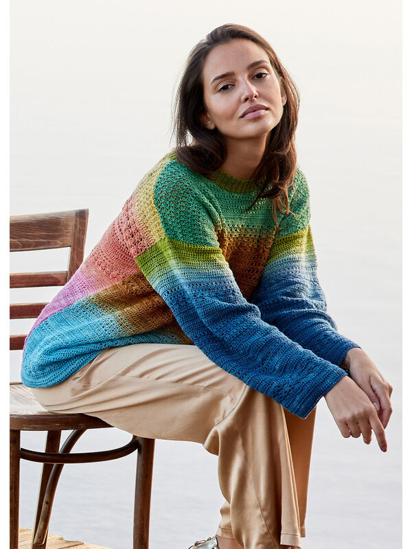 Lana Grossa ПУЛОВЕР PULLOVER Cool Wool Lace Hand-dyed