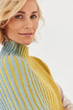 Lana Grossa ПОНЧО Cool Wool Lace hand-dyed & Cool Wool Lace