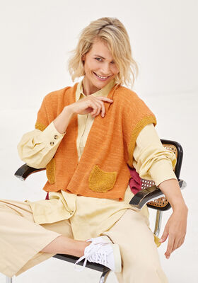 ЖИЛЕТ Cool Wool Lace Hand-dyed & Ecopuno от Lana Grossa