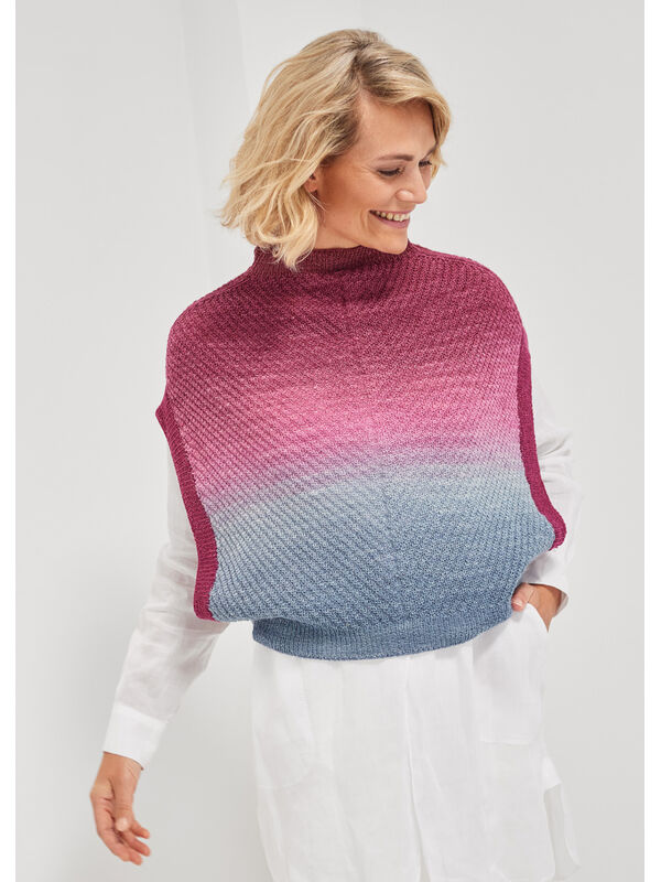 Lana Grossa ПУЛОВЕР БЕЗ РУКАВОВ Cool Wool Lace Hand-dyed & Cool Wool Lace