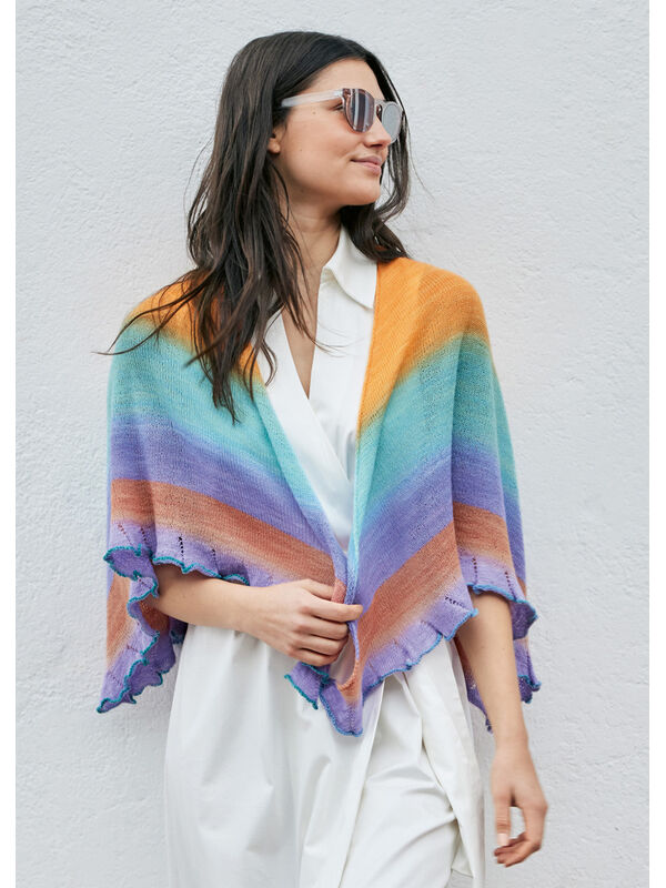Lana Grossa ПЛАТОК Cool Wool Lace Hand-dyed