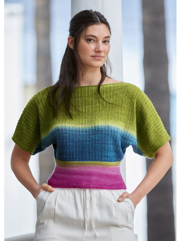 Lana Grossa ПУЛОВЕР Cool Wool Lace Hand-dyed