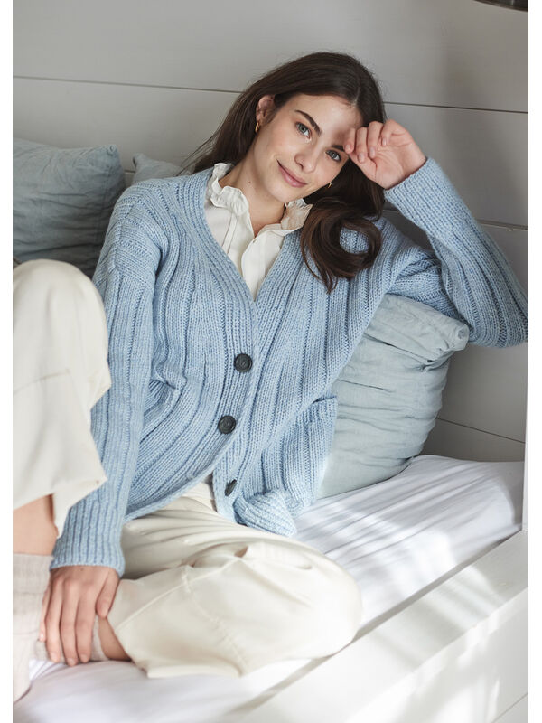 Lana Grossa ЖАКЕТ, СВЯЗАННЫЙ РЕЗИНКОЙ Cool Merino Big