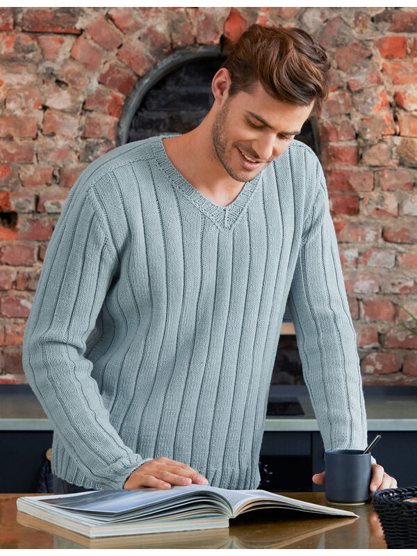 Lana Grossa МУЖСКОЙ ПУЛОВЕР Cool Wool Big