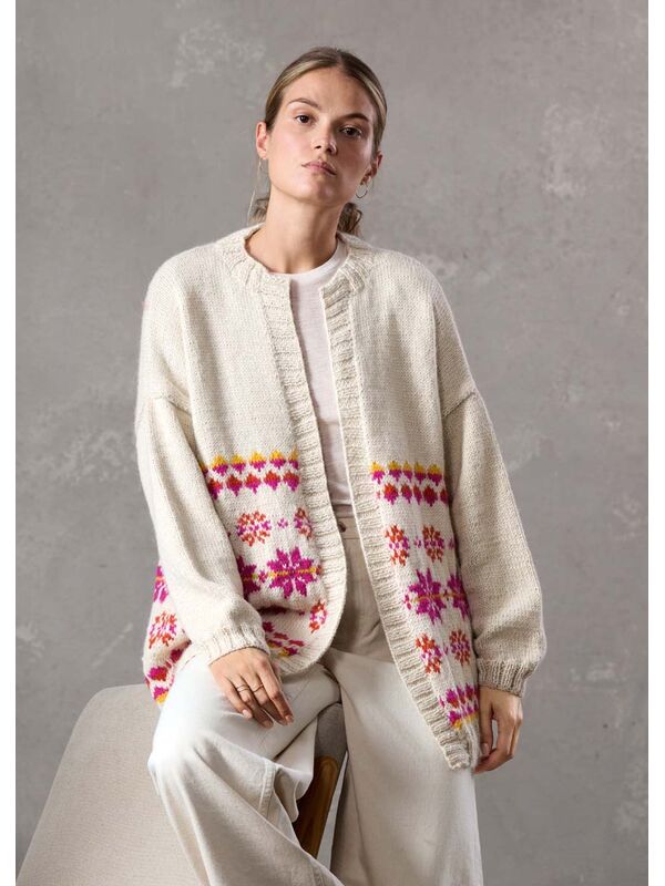 Lana Grossa КАРДИГАН  Natural Lama Chunky