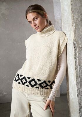 ЖИЛЕТ Natural Lama Chunky от Lana Grossa