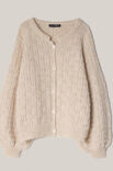 Lana Grossa КАРДИГАН, СВЯЗАННЫЙ ШАШЕЧНЫМ УЗОРОМ Natural Alpaca Pelo