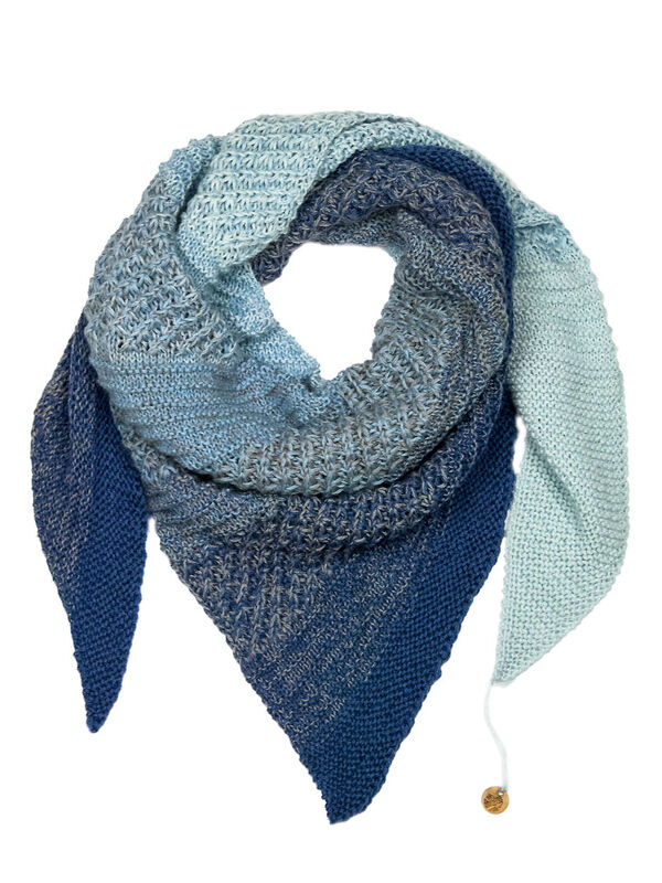Lana Grossa ТРЕУГОЛЬНЫЙ ПЛАТОК ИЗ РАЗНЫХ УЗОРОВ Shades of Alpaca Silk