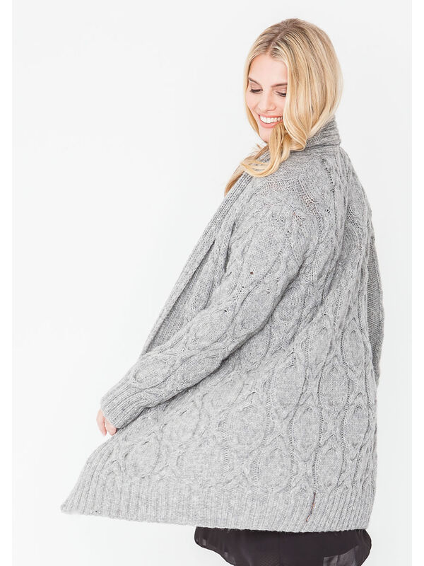 Lana Grossa Удлиненный жакет с косами Alta Moda Alpaca