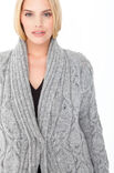 Lana Grossa Удлиненный жакет с косами Alta Moda Alpaca