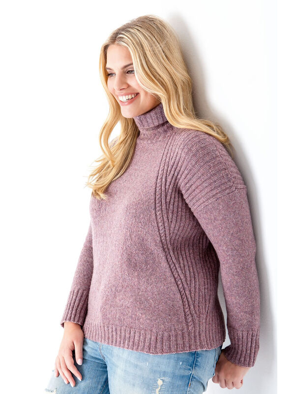 Lana Grossa Пуловер, связанный резинкой с косами Cashmere 16 Fine