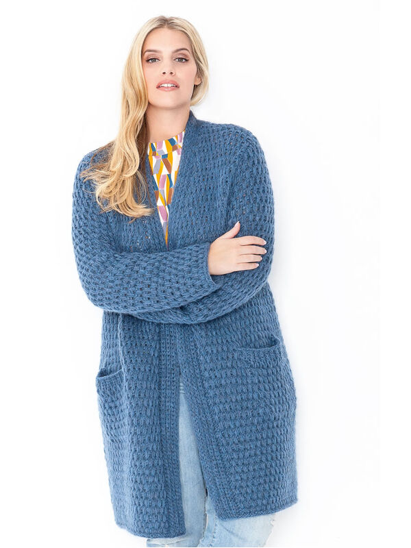 Lana Grossa Пальто, связанное узором со снятыми петлями Yak Merino