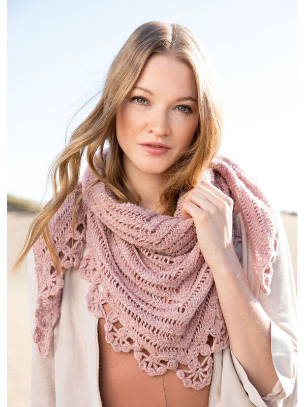 Lana Grossa ТРЕУГОЛЬНЫЙ ПЛАТОК Cashmere 16 Fine