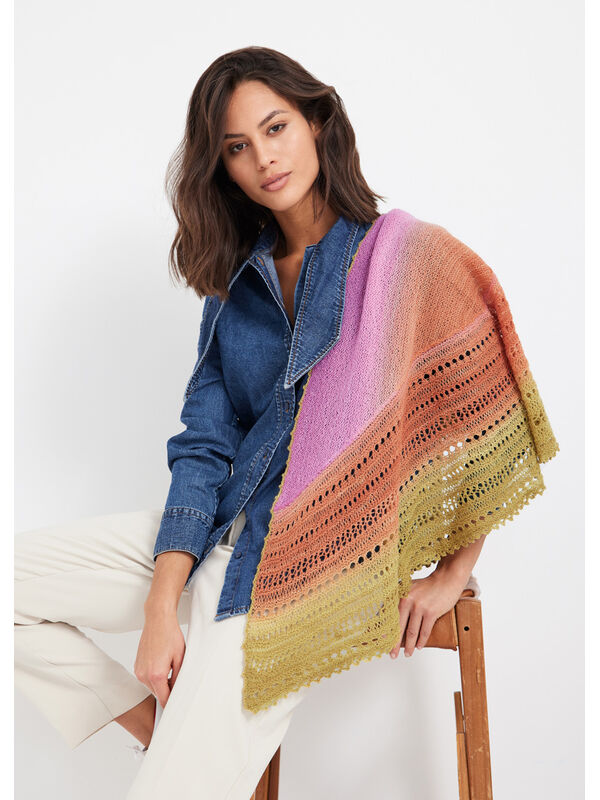 Lana Grossa ПЛАТОК Cool Wool Lace Hand-dyed